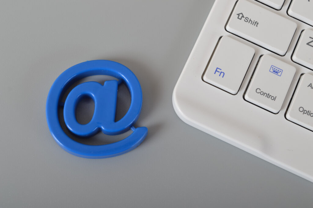 email and keyboard image